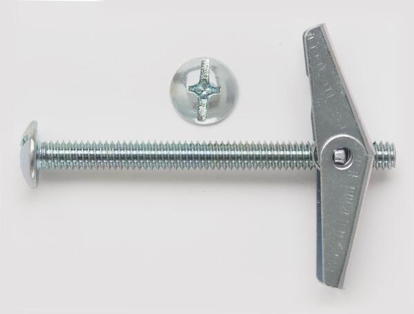 5043J 1/8 X 4 MUSHROOM HEAD SLOT/PHIL COMBO TOGGLE BOLT ZINC PLATED